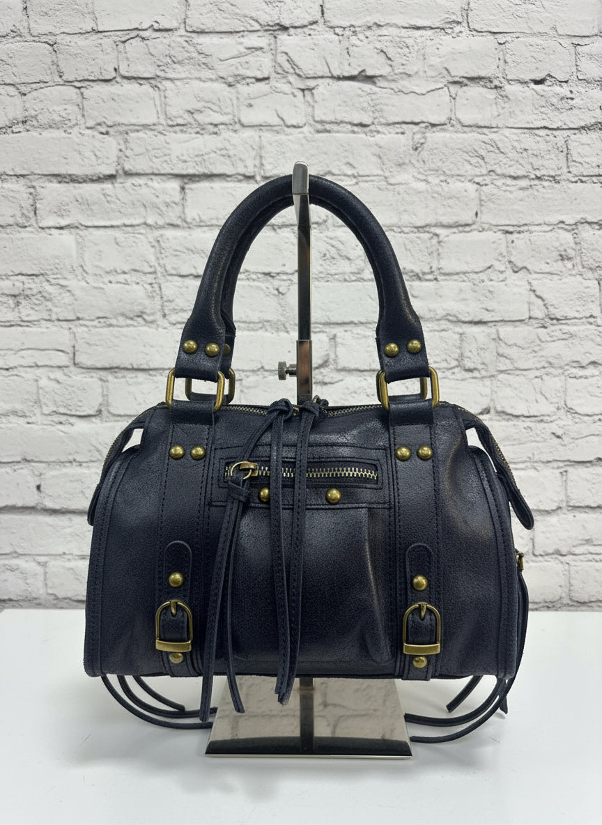 City bag vera pelle effetto sauvage grande